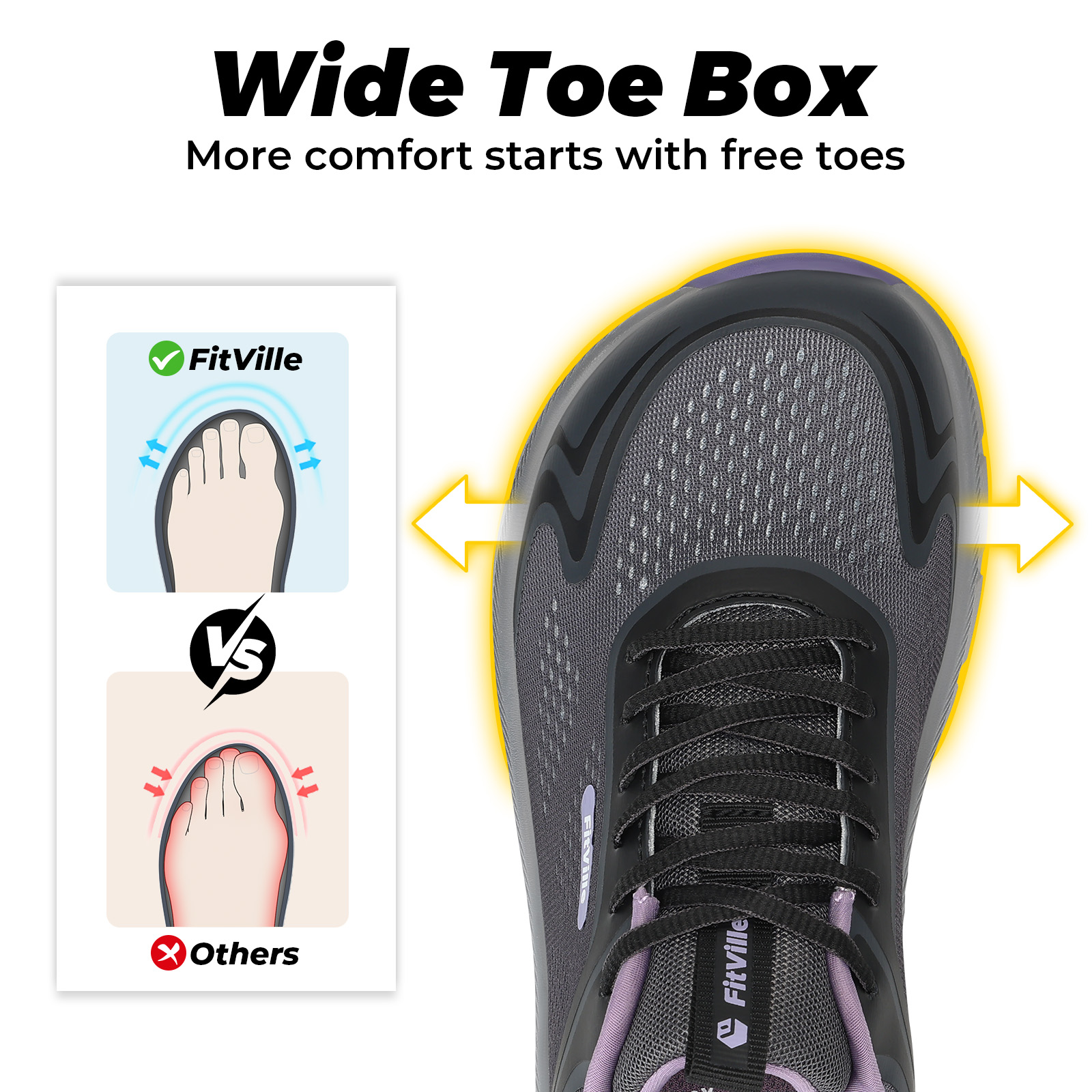 피트빌 여성용 스포츠 신발, 넓은 발가락 공간의 캐주얼 - Wide Toe Box Running Sneakers 리뷰 및 가격